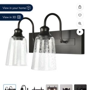 Modern Black Double Wall Sconce